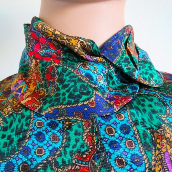 Eva Laurel New York Tops Y2k Eva Laurel New York Vintage Women Collard Button Down Long